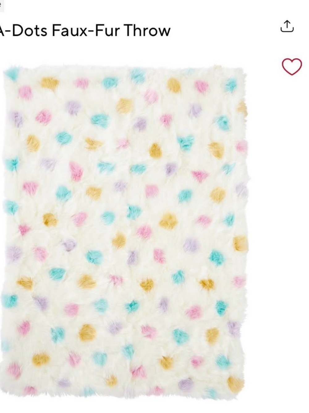 Pottery Barn Faux Fur Throw Blanket